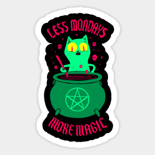 Less Mondays More Magic Sticker